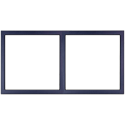 Рамка на 2 модуля серии Tile, горизонтальная установка, пластик, пепельно-серая