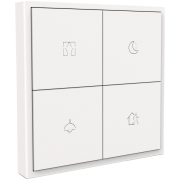 4-клавишная панель серии Tile EU 2.0, пластик (без рамки и шинного соединителя HDL-MPPI/TILE.48), белая