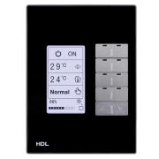HDL-M/DLP04.1-A2-46 клавишная настенная панель KNX с экраном DLP, австралийский/US стандарт  (без шинного соединителя HDL-M/PCI.3-A), HDL