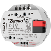 Zennio ZDI-IBD InBOX DIM/Диммер KNX универсальный (RLC, LED, CFL), 1-канальный, 2 входа