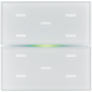 Сенсорный KNX выключатель, двойное стекло,  10 каналов, RGB, 9025