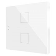 Flat, Емкостный сенсорный выключатель с подсветкой, 2 кнопки,  белый