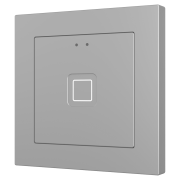 Tecla 55, Емкостный сенсорный выключатель с подсветкой (55 x 55 мм), 1 кнопка, серебристый