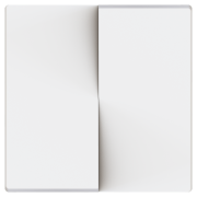 ZS55 - накладка для двухклавишного выключателя,  белая