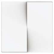 ZS55 - накладка для двухклавишного выключателя,  белая глянцевая