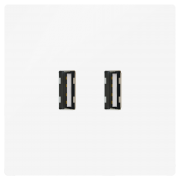 ZS55 - накладка USB розетки, двойной, белая глянцевая