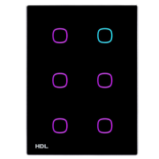 HDL-M/TBP6.1-A2-46,  6-клавишная сенсорная панель KNX, австралийский/US стандарт (без шинного соединителя HDL-M/PCI.3-A), HDL
