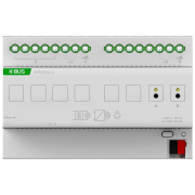 Диммер 2 канала KNX макс нагрузка 300W на канал, контроль фазы, SCR dimming на DIN-рейку