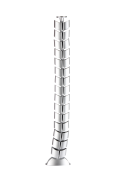 Кабель-канал вертикальный гибкий OvaleDesign, пластик, серебро, длина 0.745м