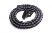 Пластиковый органайзер для кабеля, диаметр 28мм, длина 2м, черный