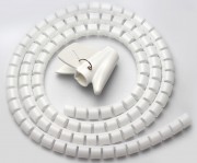 Пластиковый органайзер для кабеля, диаметр 28мм, длина 10 м, белый