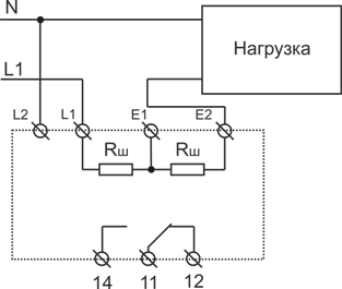 Схема подключения РКТ-1 АC исполнения при измерении тока до 1А
